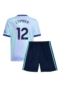 Arsenal Jurrien Timber #12 Babytruitje 3e tenue Kind 2024-25 Korte Mouw (+ Korte broeken)